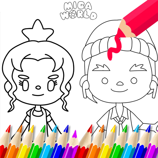 Miga Town Coloring Game life icon Miga Town Coloring Game life icon